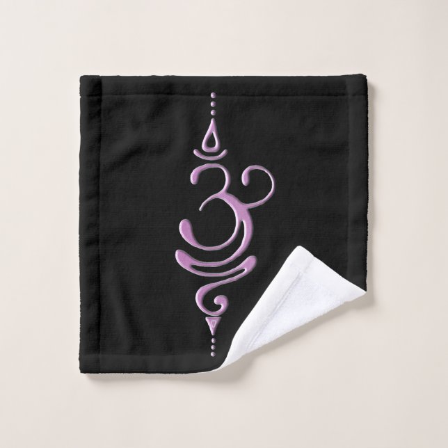 Respirer rose  (Gant de toilette)