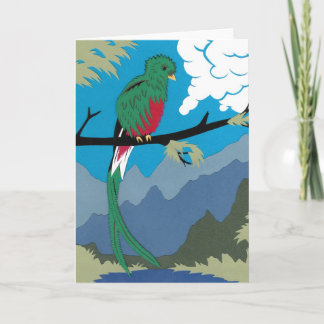 Resplendent Quetzalgrußkarte Karte