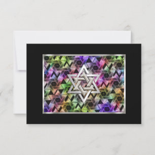 Response Card Bar Mitzvah Star von David RSVP Karte
