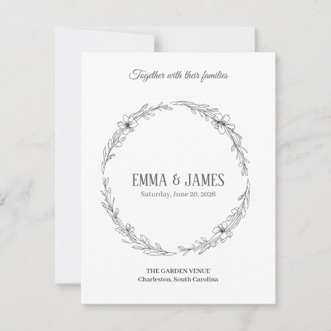 Response Card RSVP Karte (Vorderseite)