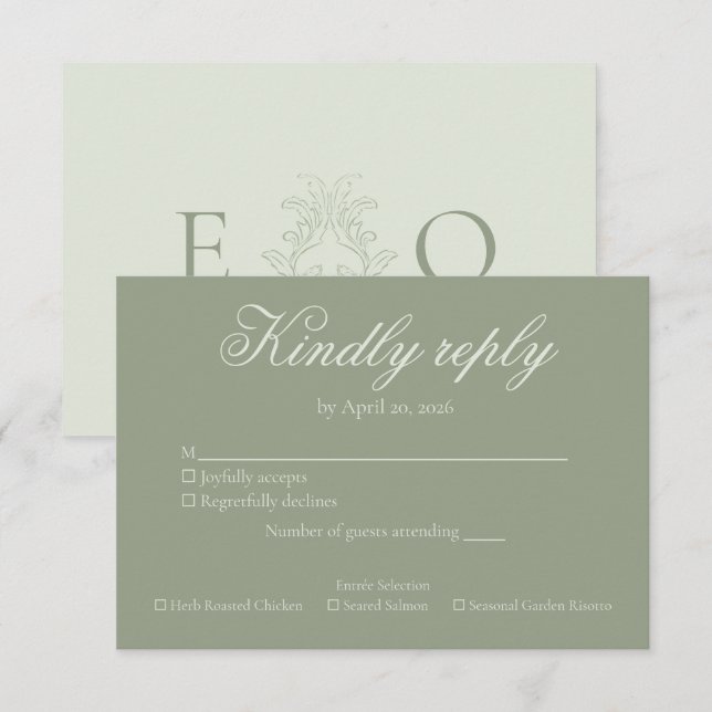 Response Card RSVP Karte (Vorne/Hinten)