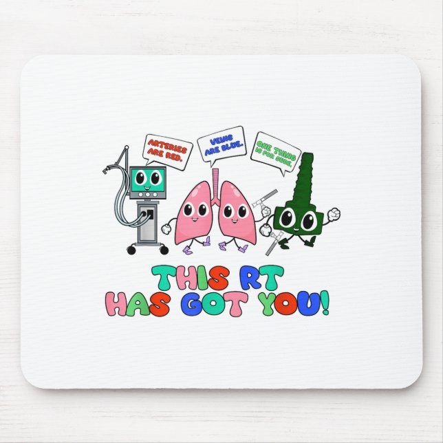 Resratory Therast Valentine’s Day Design Lung Squa Mousepad (Vorne)
