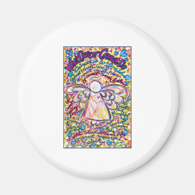 Ressort Coeurs Cancer Angel Magnet (Devant)