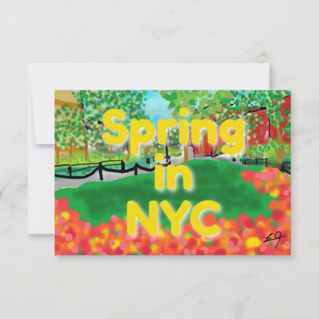 Ressort dans le Carte de remerciements NYC (Devant)