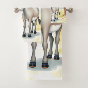 Ressort d'aquarelle d'âne mou
