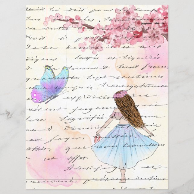 Ressort d'aquarelle jolie élégante carte scrapbook (Devant)
