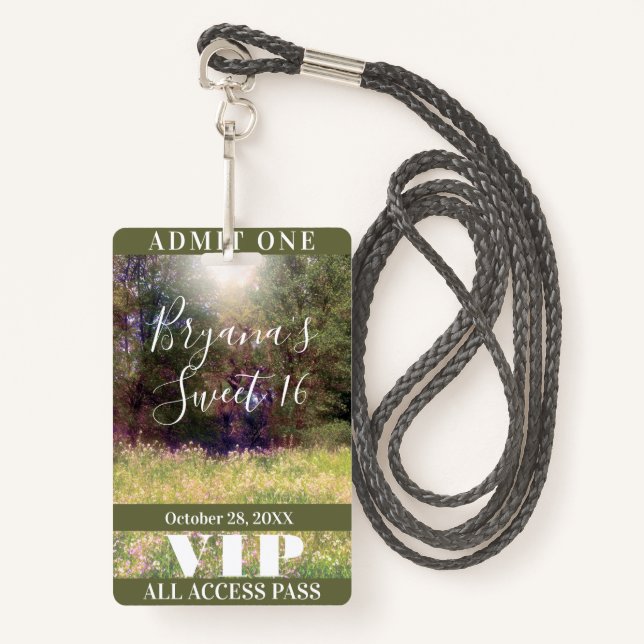 Ressort Floral Enchanted Forêts Badge VIP (Devant avec lanière)