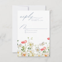 Ressort Peony Watercolor Mariage Répondre carte RS