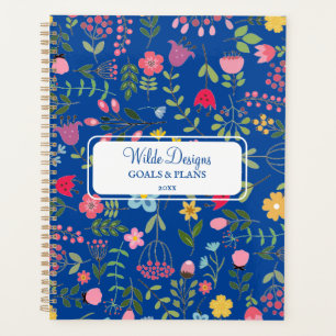 Ressort pour Fleur sauvage motif Floral Bleu clair