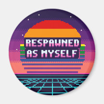 Ressuscité En Moi-même Fierté Pixel Aimant