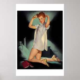 Rest Assured Vintage Style Elvgren Pin-Up Mädchen Poster