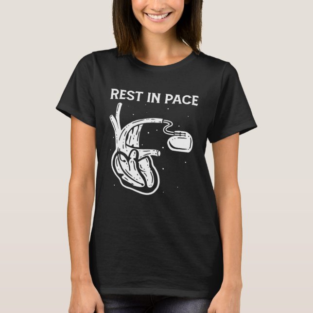 Rest In Pace Open Heart Surgery Bypass Pacemaker T-Shirt (Vorderseite)