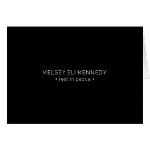 rest in peace funeral card