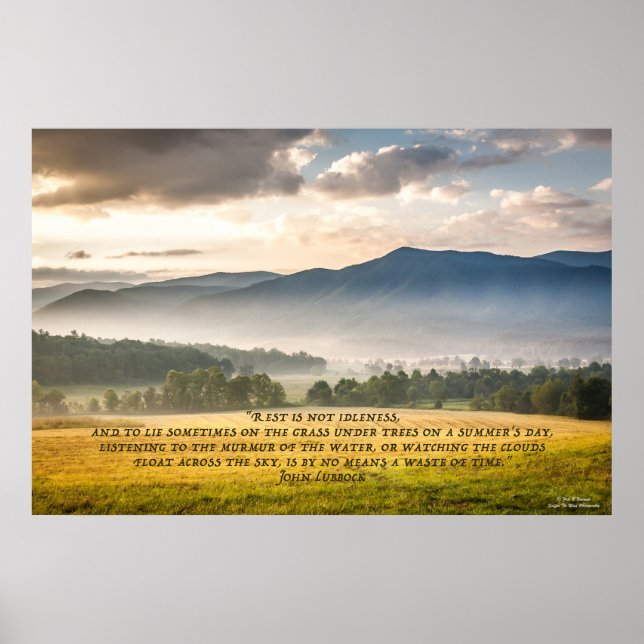 Rest is not Idleness Poster (Vorne)