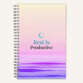 Rest Is Productive – Minimal Motivational Notebook Notizbuch
