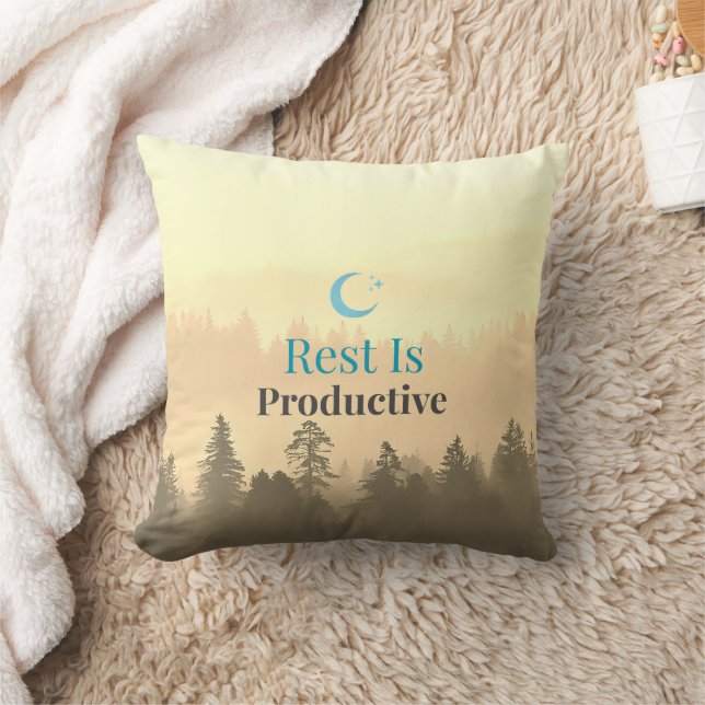 Rest Is Productive Motivational Quote Pillow Kissen (Decke)