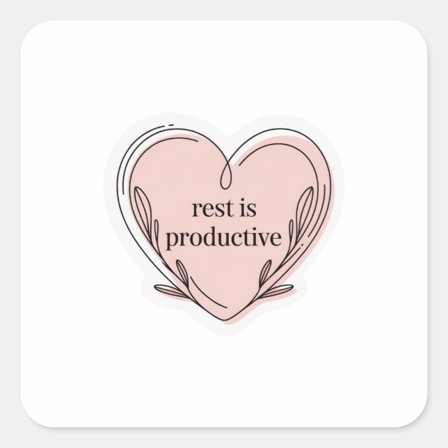 Rest Is Productive Sticker | Self-Love Affirmation (Devant)