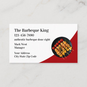 Restaurant Barbeque Thème Cartes de visite