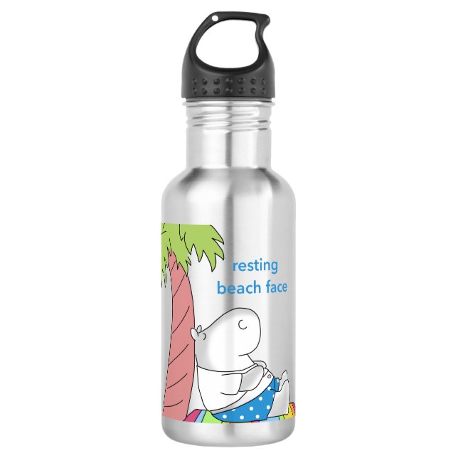 RESTAURANT BEACH FACE Belly Button Hippo Boynton Edelstahlflasche (Vorderseite)
