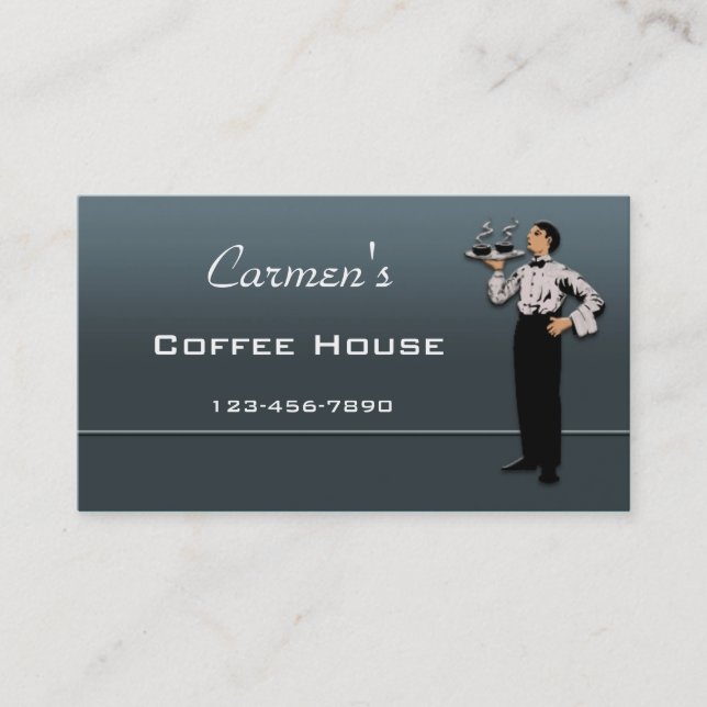 Restaurant Business Card Visitenkarte (Vorderseite)