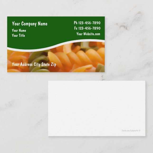 Restaurant Business Cards Visitenkarte (Vorne/Hinten)