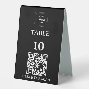 Restaurant Café QR-Code-Scan zum Bestellen Tischst Tischaufsteller