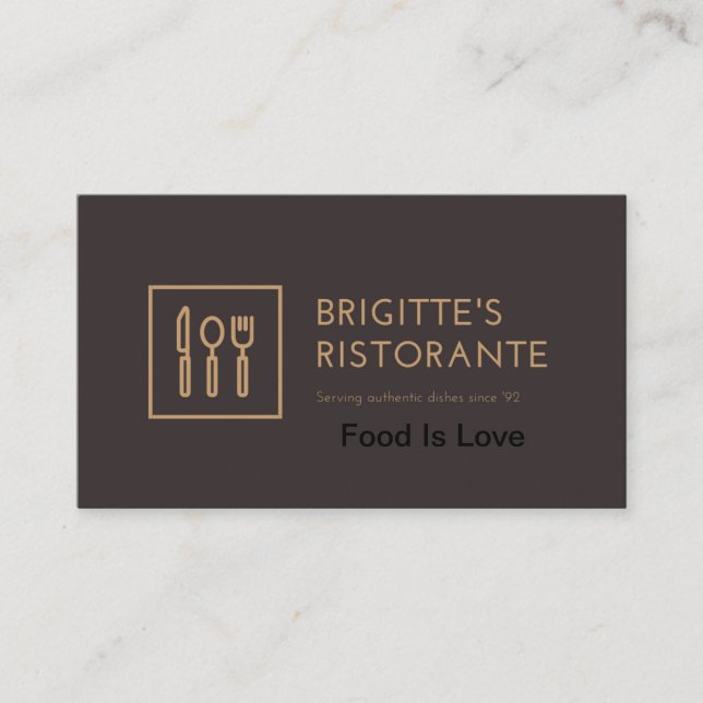 Restaurant carte de visite Spécial (Devant)