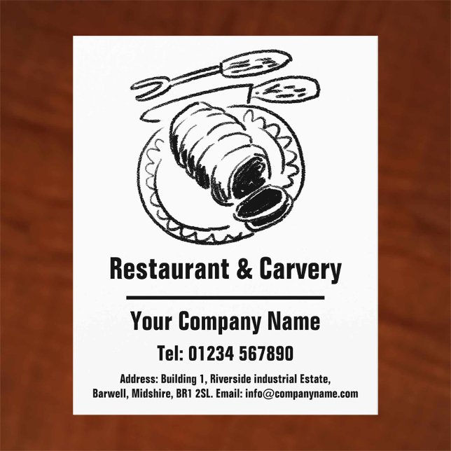 Restaurant & Carvery Cartoon Design Flyer (Von Creator hochgeladen)
