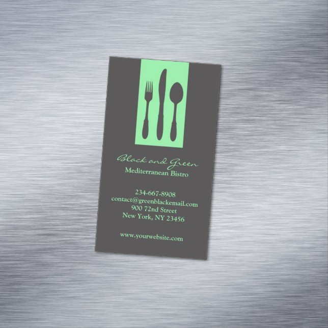 Restaurant Catering Magnetische Visitenkarte (Beispiel)