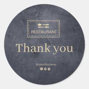 Restaurant de logo personnalisé   autocollant Merc