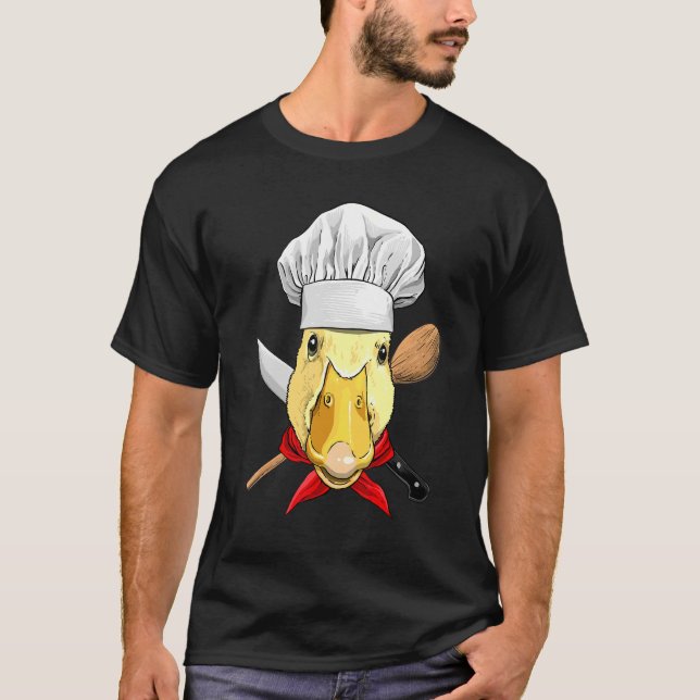 Restaurant Duck Chef Kitchen Cook Culinary Cooking T-Shirt (Vorderseite)