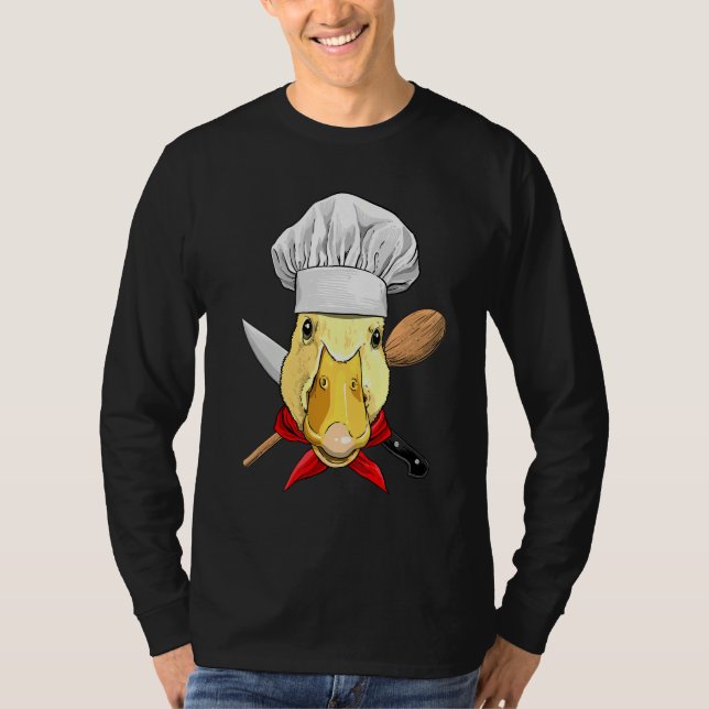 Restaurant Duck Chef Kitchen Cook Culinary Cooking T-Shirt (Vorderseite)