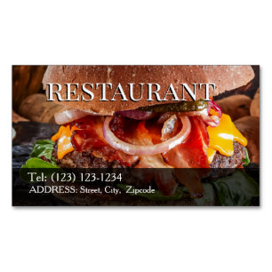 Restaurant editierbare Visitenkarte Magnetische Visitenkarte