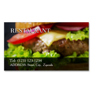 Restaurant editierbare Visitenkarte Magnetische Visitenkarte