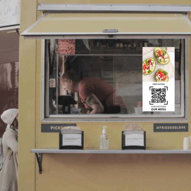 Restaurant Foto Scan QR Poster (Restaurant Photo Scan QR Code Menu Order Poster)