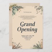 Restaurant Grand Ouverture Invitation