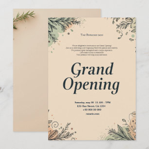 Restaurant Grand Ouverture Invitation