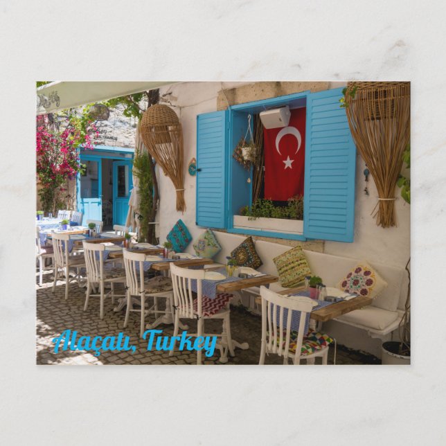 Restaurant in Alaçatı, Türkei Postkarte (Vorderseite)