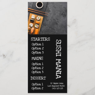 Restaurant japonais Sushi menu pour dîner