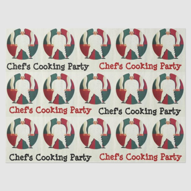RESTAURANT KOCH COOKING PARTY Kulinarisch Seidenpapier (Vorderseite)