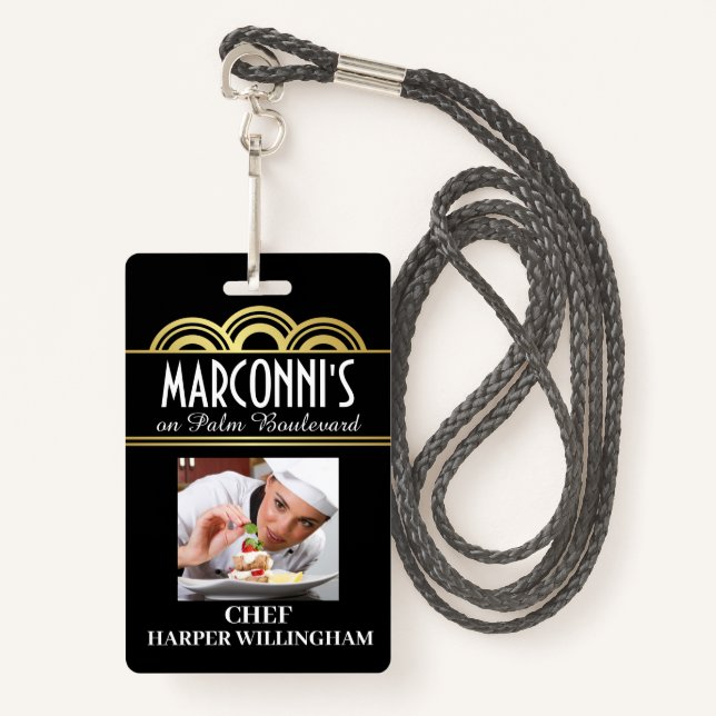 Restaurant Koch Lanyard Abzeichen Ausweis (Vorderseite mit Schlüsselband)