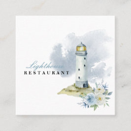 Restaurant Lighthouse Quadratische Visitenkarte
