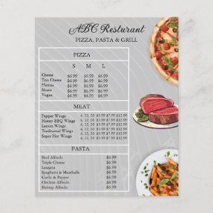 Restaurant Menü Flyer Flyer   Druckbares Design