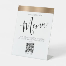 Restaurant-Menü QR-Codetabelle Pedestelle-Zeichen Sockelschild