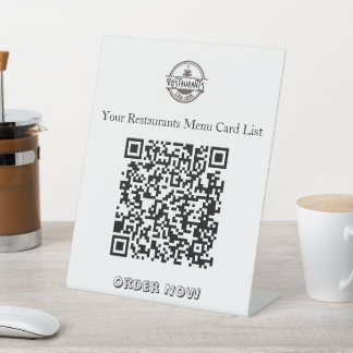 Restaurant-Menü-QR-Tischschild Sockelschild