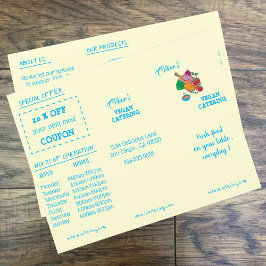 Restaurant Menü Trifold Broschüre mit Coupon