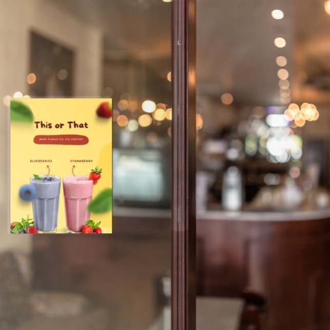 Restaurant Milk Shake Werbung Front Anzeige Fensteraufkleber (Von Creator hochgeladen)