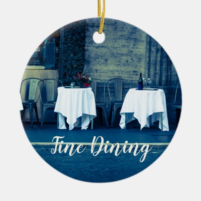 Restaurant mit feiner Küche und Gourmet-Küche Keramik Ornament (Vorne)