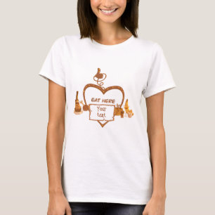 Restaurant Moderne T-Shirt Mange Ici