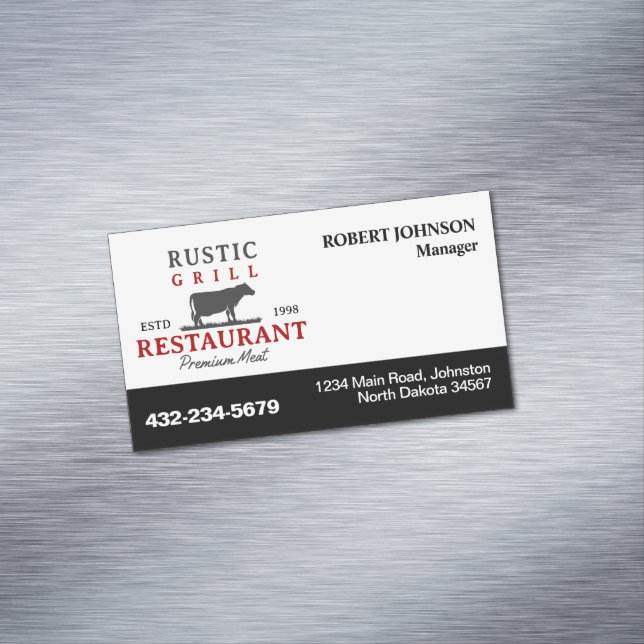 Restaurant oder andere Magnetkarten Magnetische Visitenkarte (Beispiel)